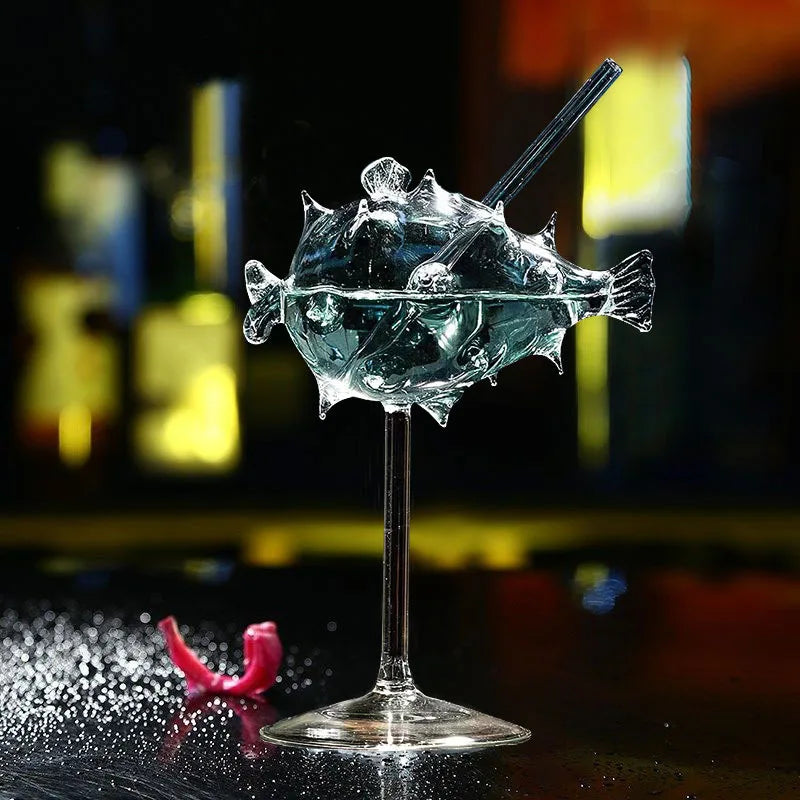 Unique Pufferfish Glass for Stylish Drinks