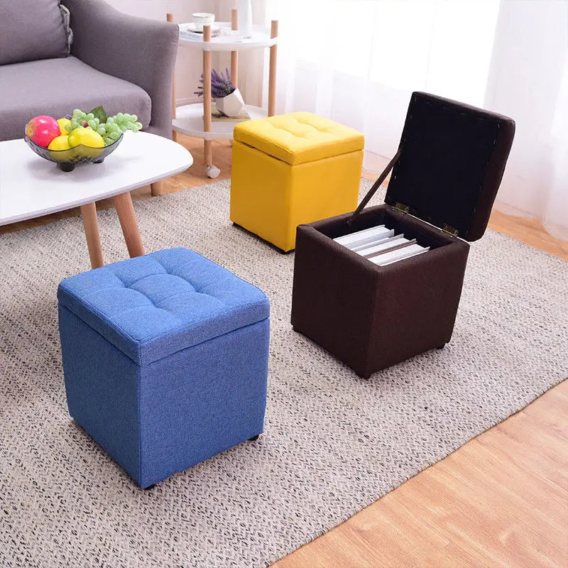 Nordic Folding Storage Ottoman Stool