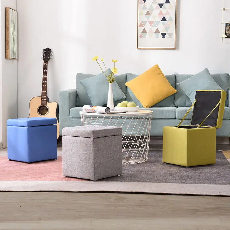 Nordic Folding Storage Ottoman Stool