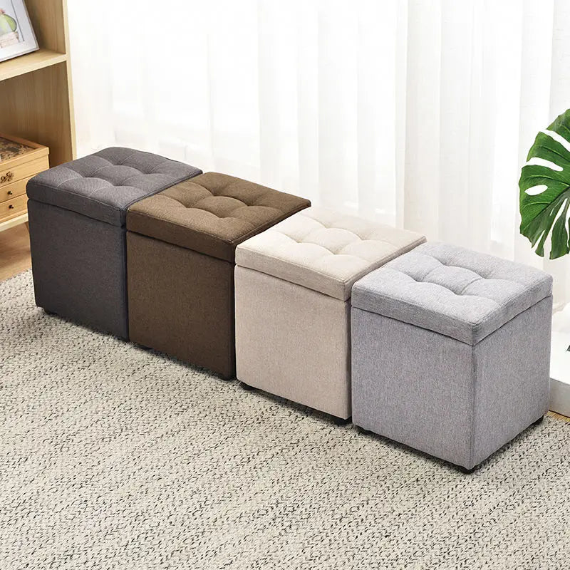 Nordic Folding Storage Ottoman Stool