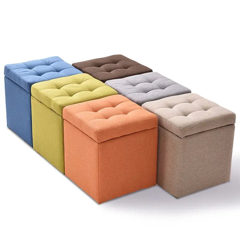 Nordic Folding Storage Ottoman Stool