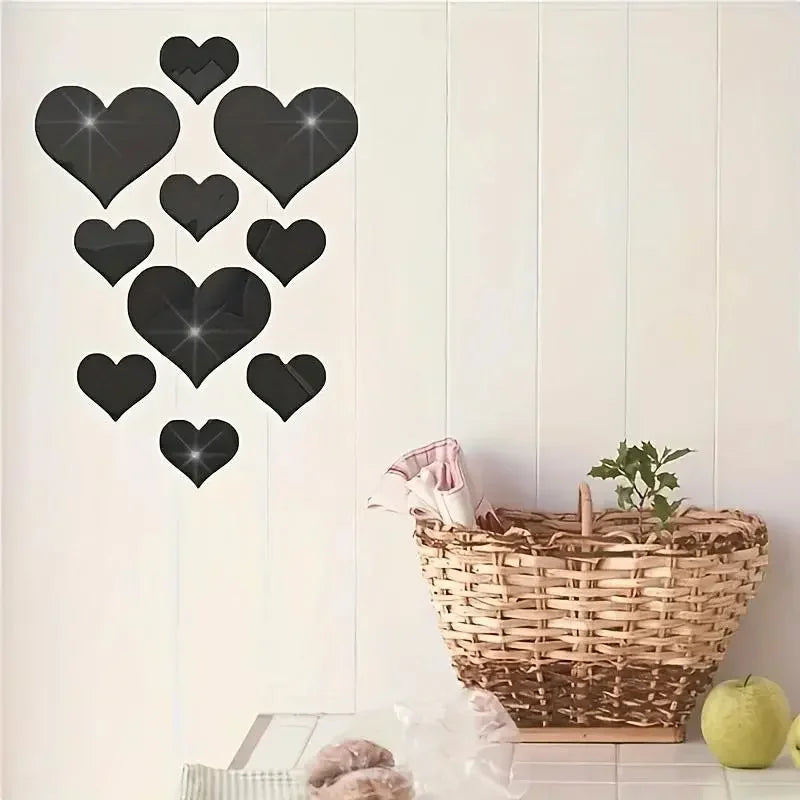 1Set Acrylic LOVE Decorative Mirrors Wall Sticker