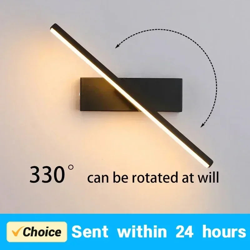 "Modern Rotatable LED Wall Mirror Light