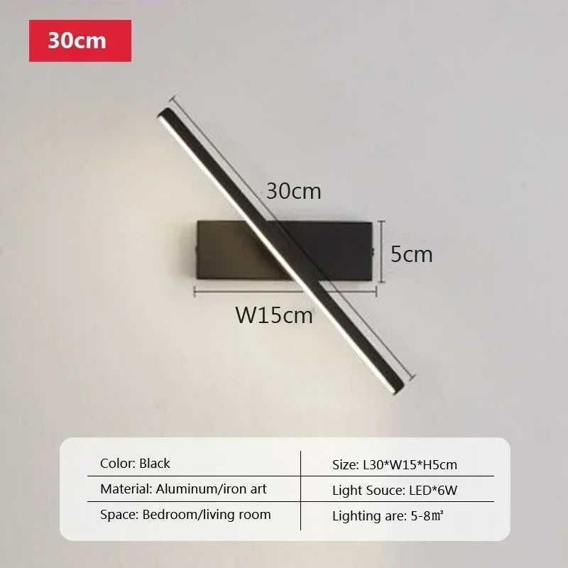 "Modern Rotatable LED Wall Mirror Light