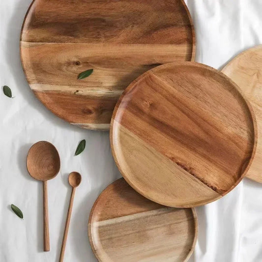 Vintage Style Wooden Serving Plate